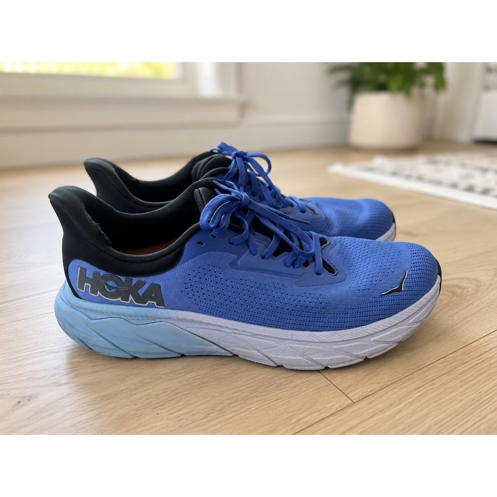 Hoka Arahi 7 Women 12B Running Shoes Blue Black Stability Sneaker 1147851 SCS